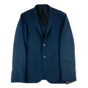 JOSEPH Navy Blue Wool Nylon Half Lined Blazer Mens 38R Venice SH STR